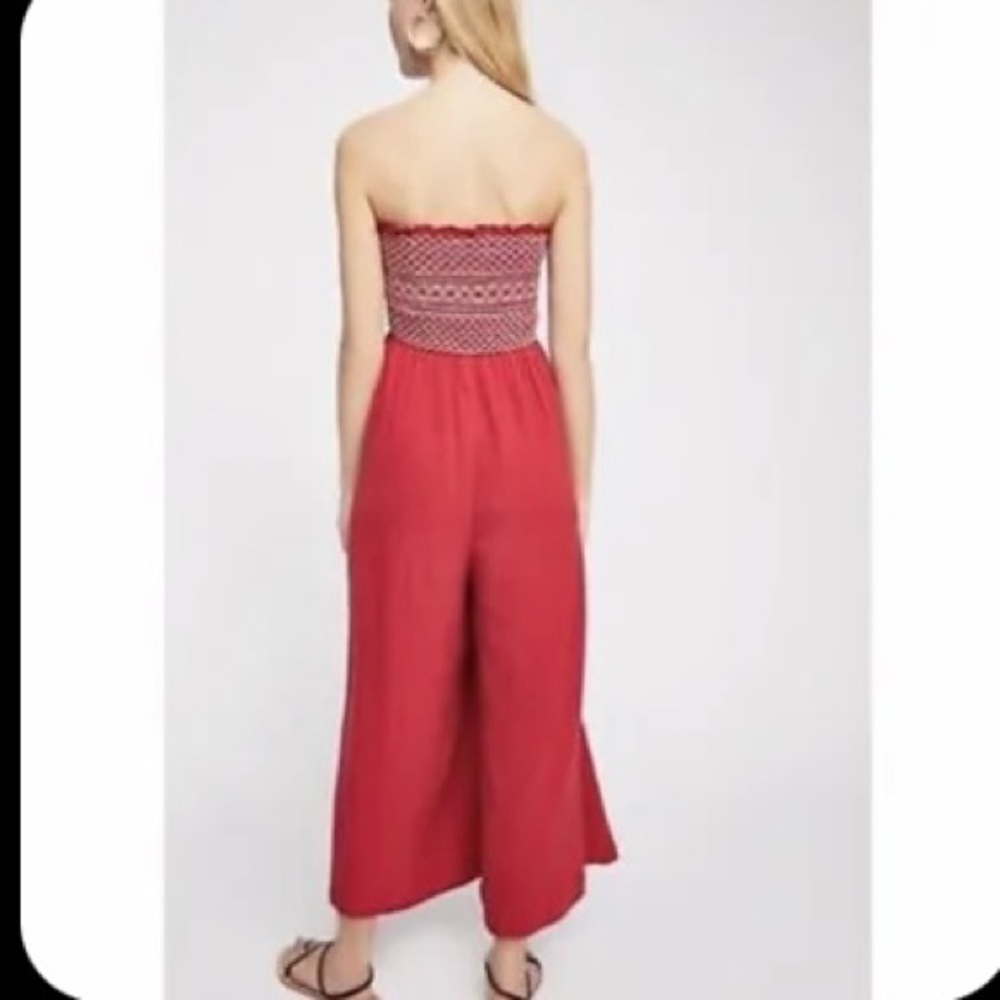 Free People “Carmen” Reversible Wide Leg Sleeveless Romper |S MSRP $145 - Picture 7 of 7